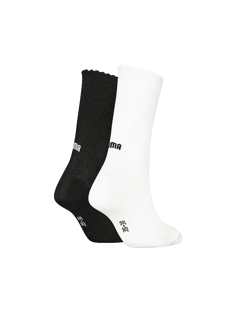 PUMA | Damen Freizeitsocken Scallop Edge 2er Pack | weiss