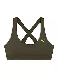PUMA | Damen Sport-BH CLOUDSPUN Medium Support | olive