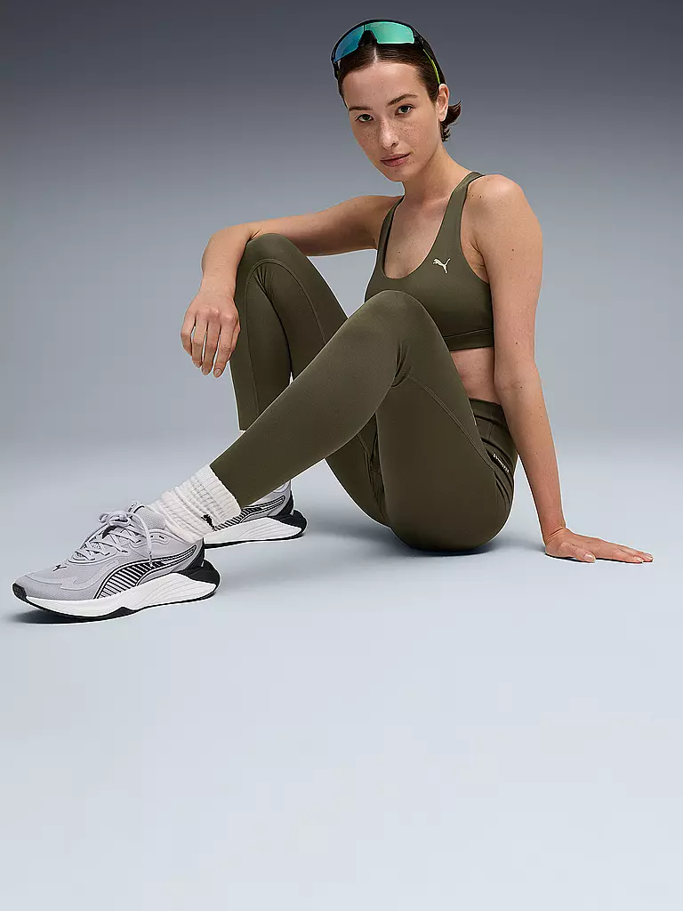 PUMA | Damen Sport-BH CLOUDSPUN Medium Support | olive