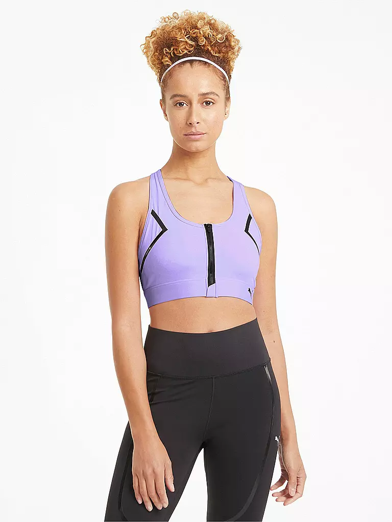 PUMA | Damen Sport-BH Front Zip High Support | lila