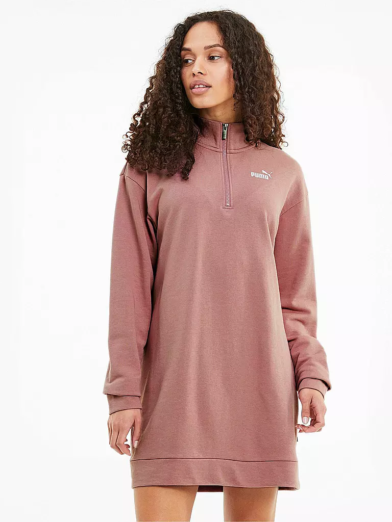 PUMA | Damen Sweatkleid Essentials+Half-Zip | rosa