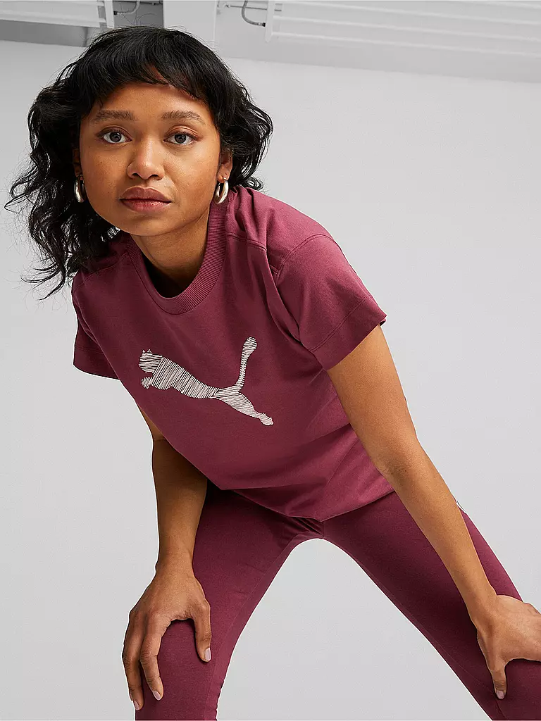 PUMA | Damen T-Shirt HER | dunkelrot