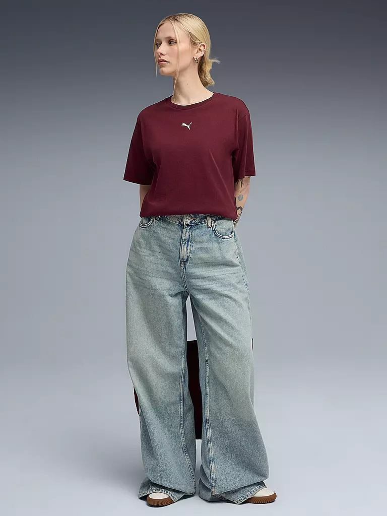 PUMA | Damen T-Shirt Relaxed | dunkelrot