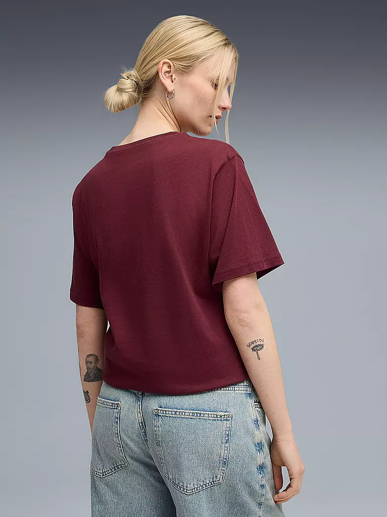 PUMA | Damen T-Shirt Relaxed | dunkelrot