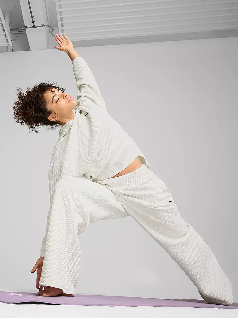 PUMA | Damen Yoga Hoodie Textured | creme