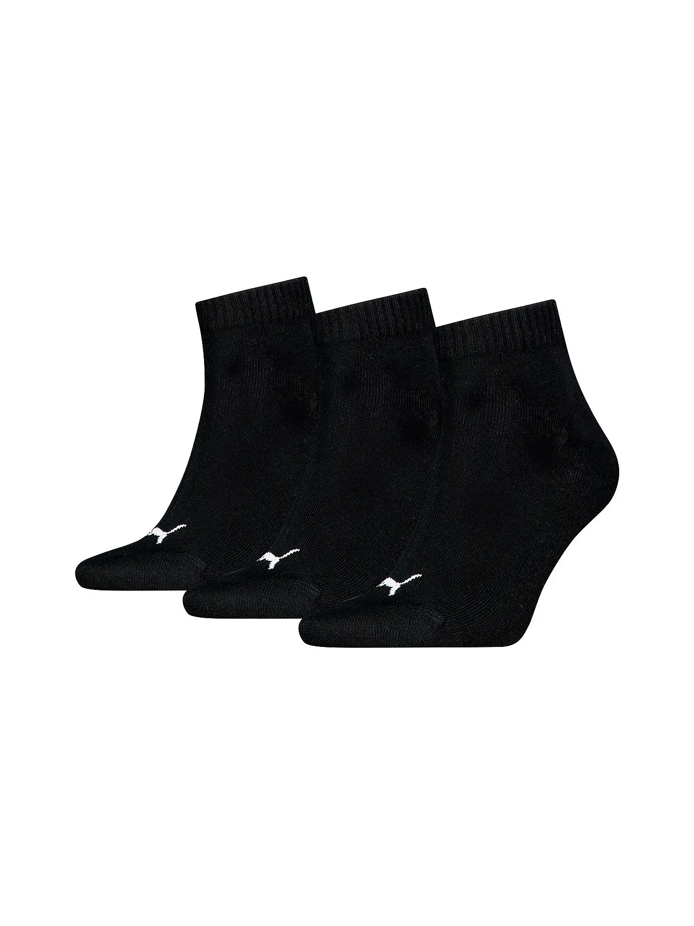 PUMA | Freizeitsocken Quarter Plain 3er Pkg. | schwarz