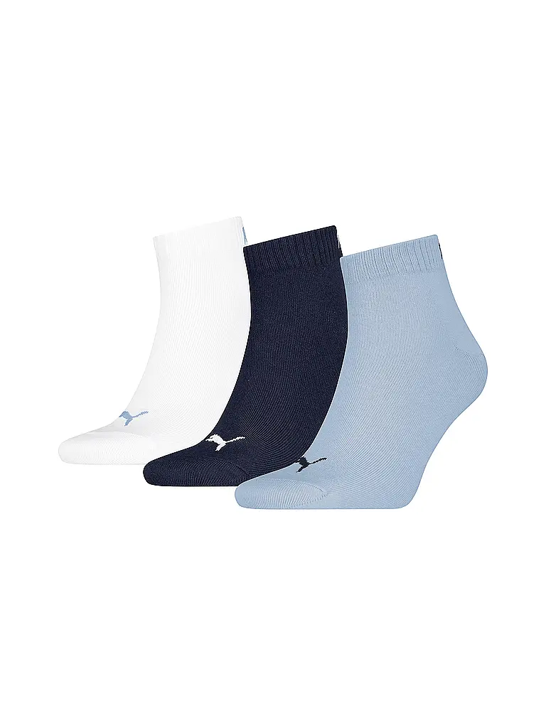 PUMA | Freizeitsocken Quarter Plain 3er Pkg. | hellblau