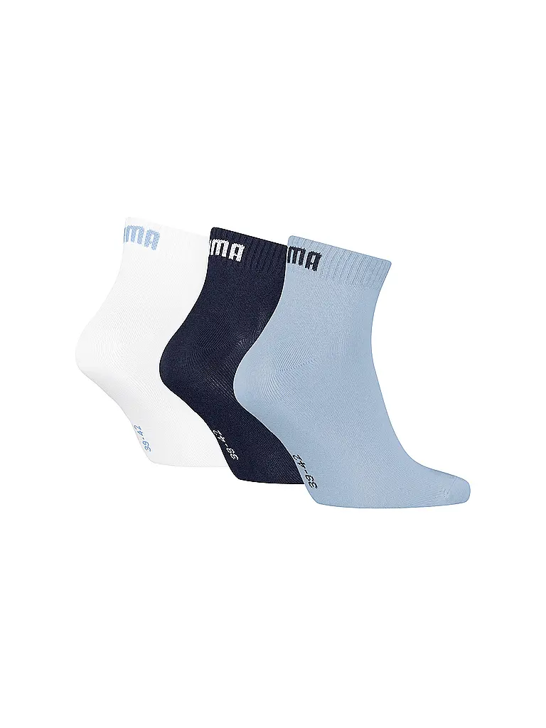 PUMA | Freizeitsocken Quarter Plain 3er Pkg. | hellblau