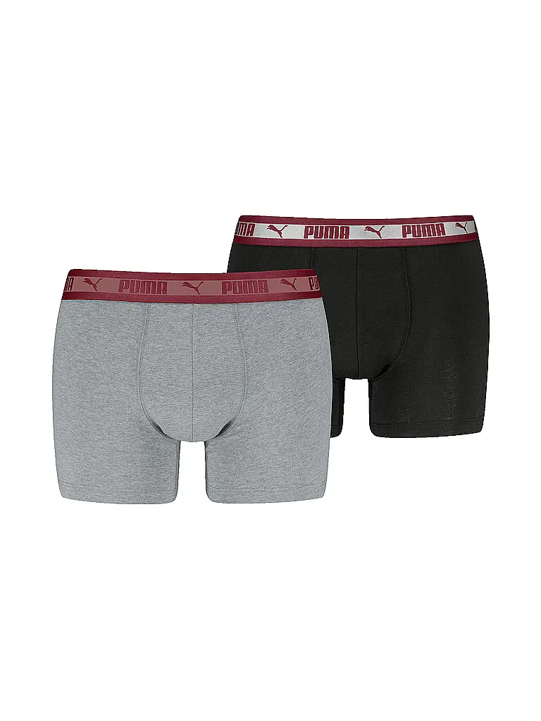 PUMA | Herren Boxershorts Chromatic Waistband 2er Pack | dunkelrot