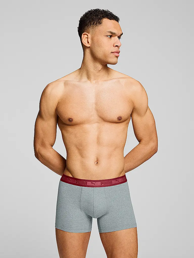 PUMA | Herren Boxershorts Chromatic Waistband 2er Pack | dunkelrot