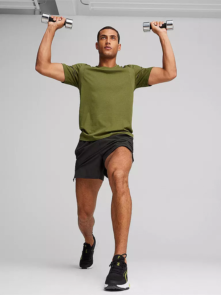 PUMA | Herren Fitnessshirt Triblend | olive