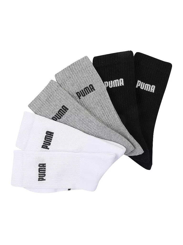 PUMA | Herren Freizeitsocken Crew 6er | grau