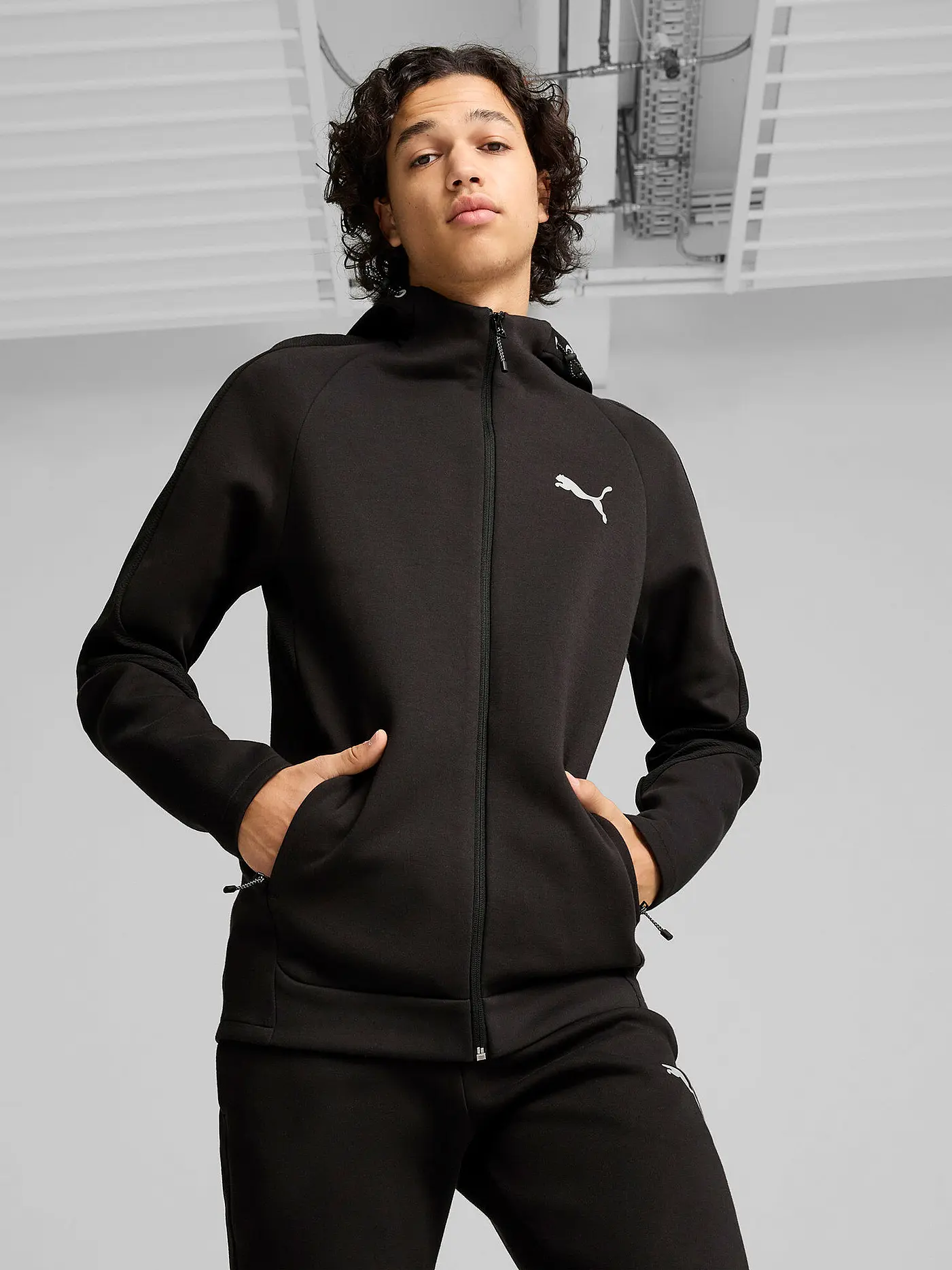 PUMA | Herren Kapuzenjacke Evostripe | schwarz