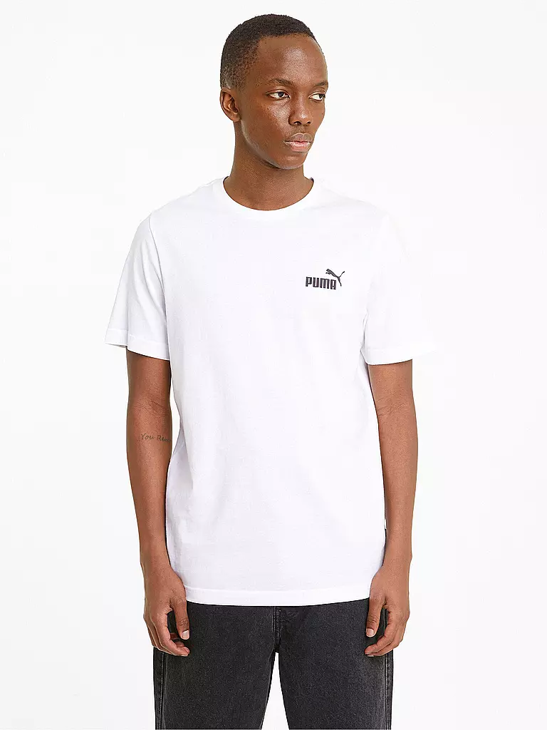 PUMA | Herren T-Shirt Small Logo | weiss