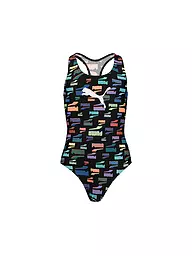 PUMA | Mädchen Badeanzug Logo Print Racerback | Schwarz