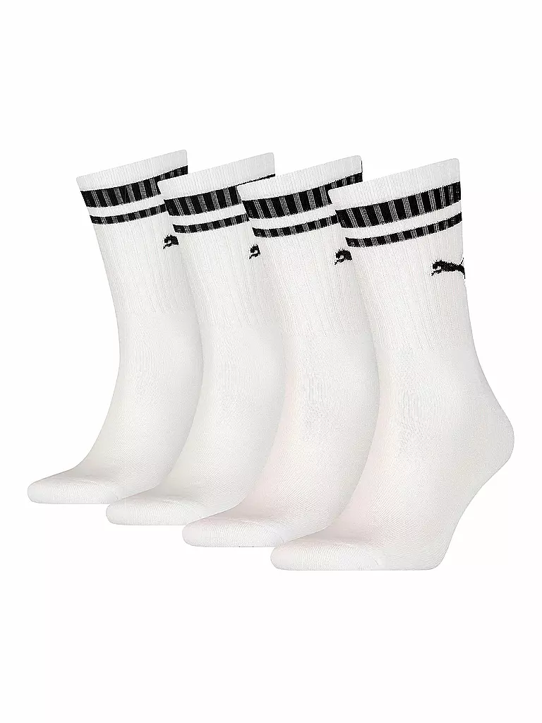 PUMA | Socken Crew Heritage Stripe 4p | weiss