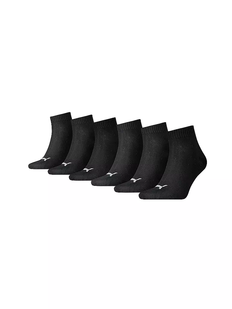 PUMA | Socken Quarter Plain 6p Ecom 6er Pkg. | schwarz