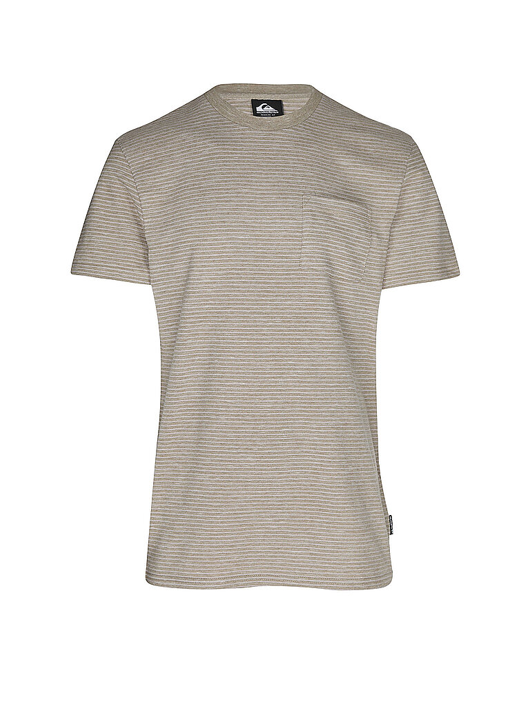 Quiksilver Beachshirt Lopaz Striped Pocket Bio-Baumwolle-Polyester Beige
