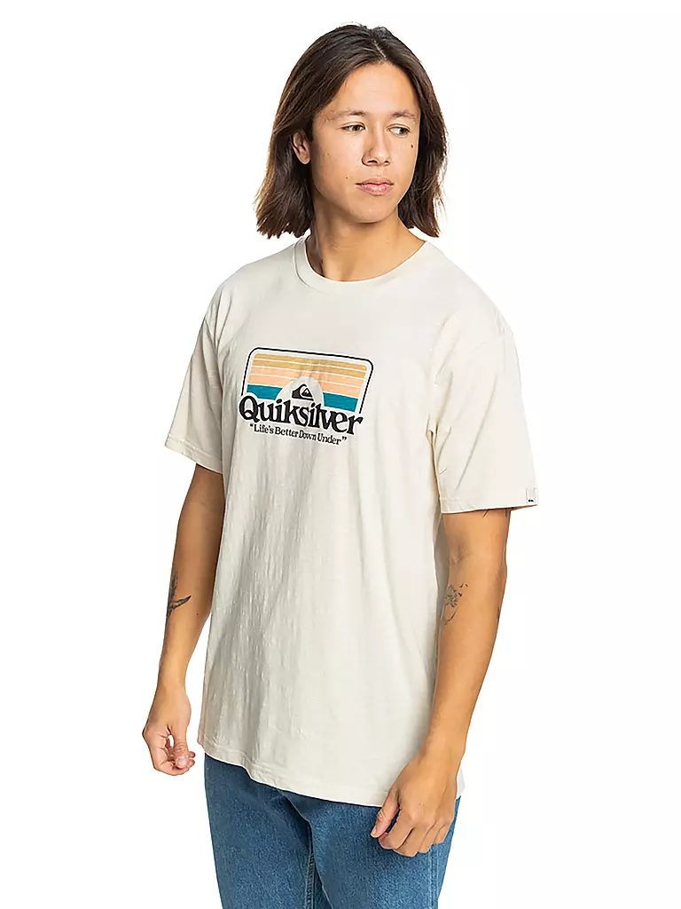 QUIKSILVER Herren Beachshirt Step Inside creme