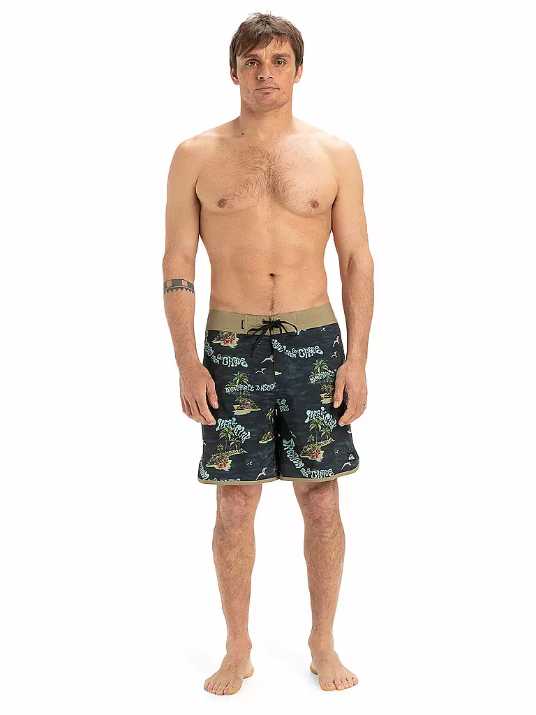 QUIKSILVER | Herren Beachshort Surfsilk Scallop 18" | schwarz