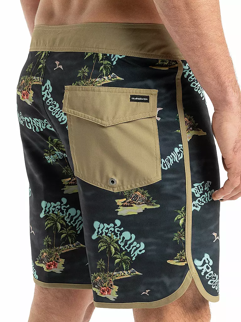 QUIKSILVER | Herren Beachshort Surfsilk Scallop 18" | schwarz