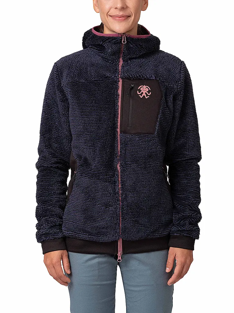 RAFIKI | Damen Fleecejacke Tarifia Hoodie | Dunkelblau