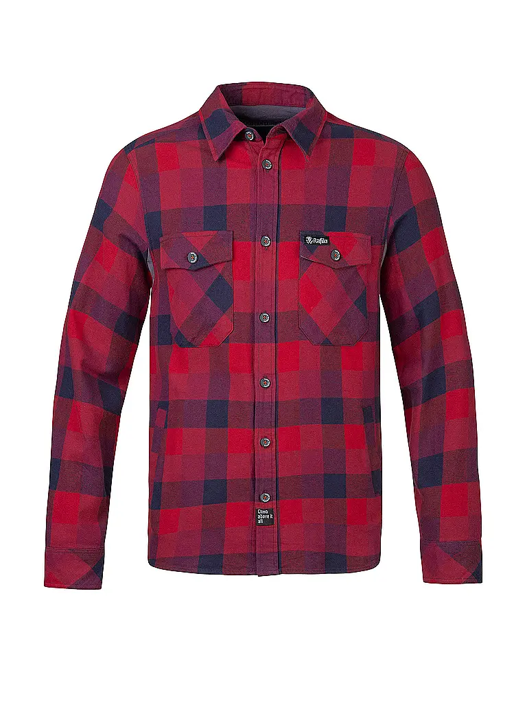 RAFIKI | Herren Kletterhemd Virage Flannel | Dunkelrot