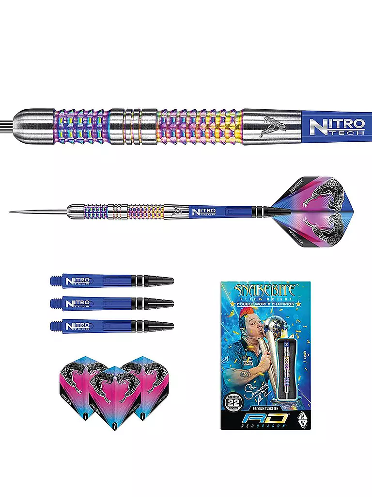 RED DRAGON | Steeldart Peter Wright Snakebite | bunt