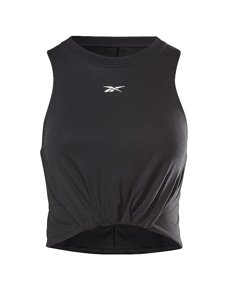 REEBOK | Damen Yogashirt Studio Gathered Solid | schwarz