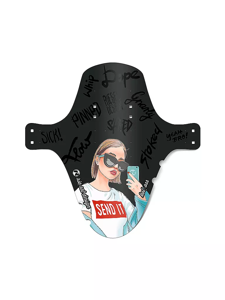 RIESEL DESIGN | Mudguard kol:oss Girl Send It | schwarz