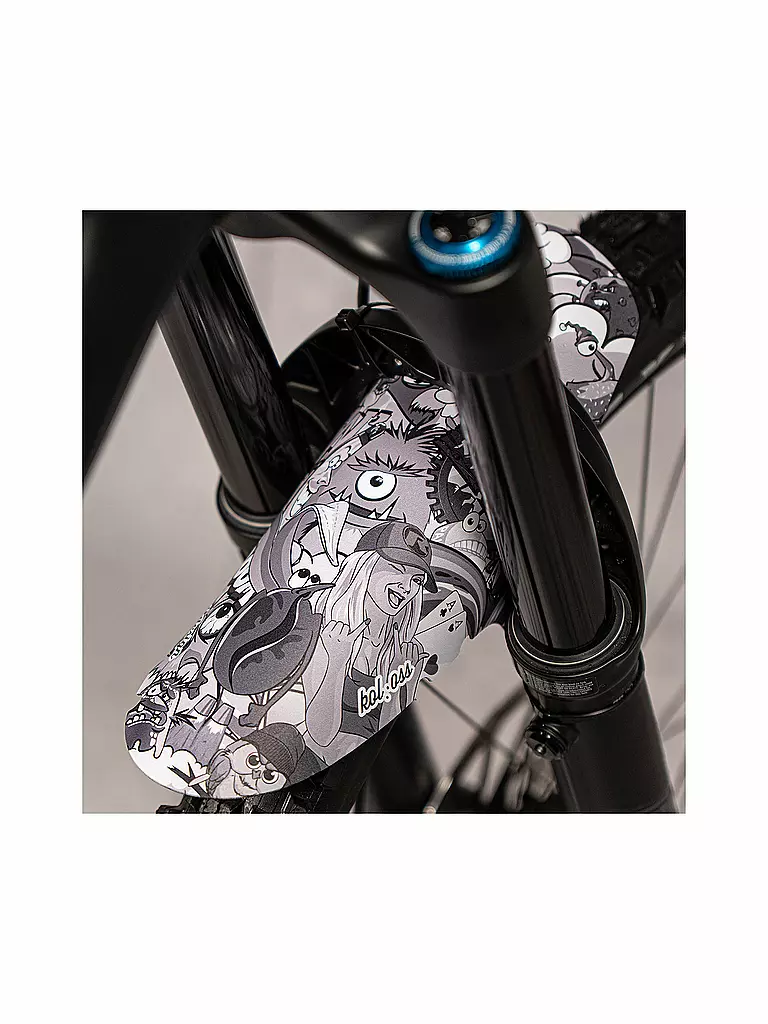 RIESEL DESIGN | Mudguard kol:oss Stickerbomb Eyecatcher Ultra Black | grau