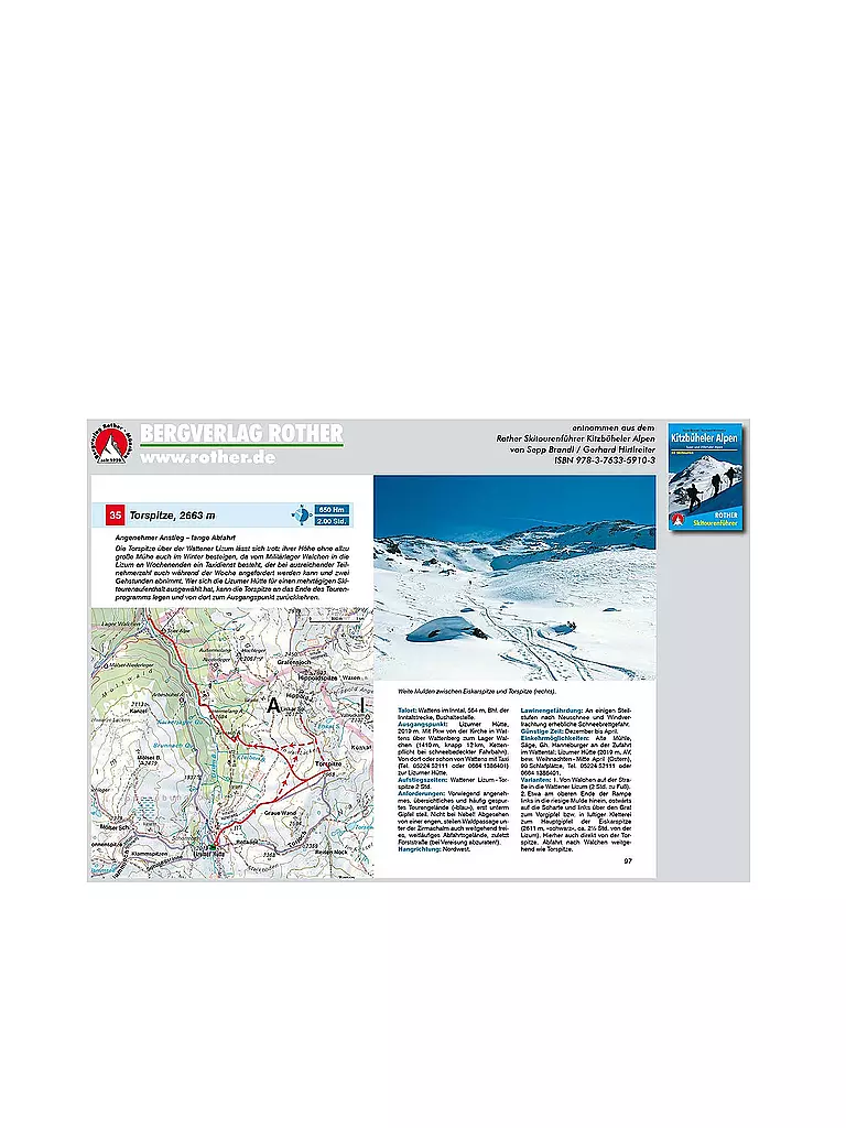 ROTHER | Skitourenführer Kitzbüheler & Tuxer Alpen | keine Farbe