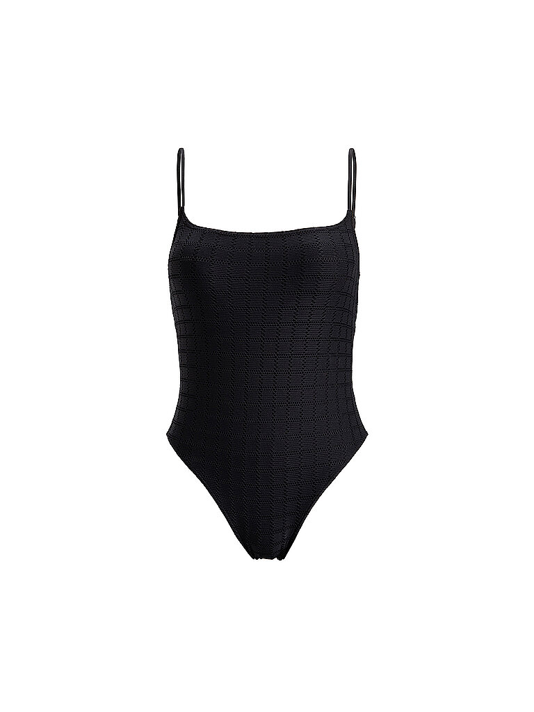 Roxy Badeanzug Camilo Rundhalsausschnitt Polyester-Elastan Grau