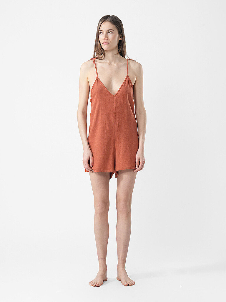 Roxy Jumpsuit Nazare Surf Spot Baumwolle-Viskose Braun