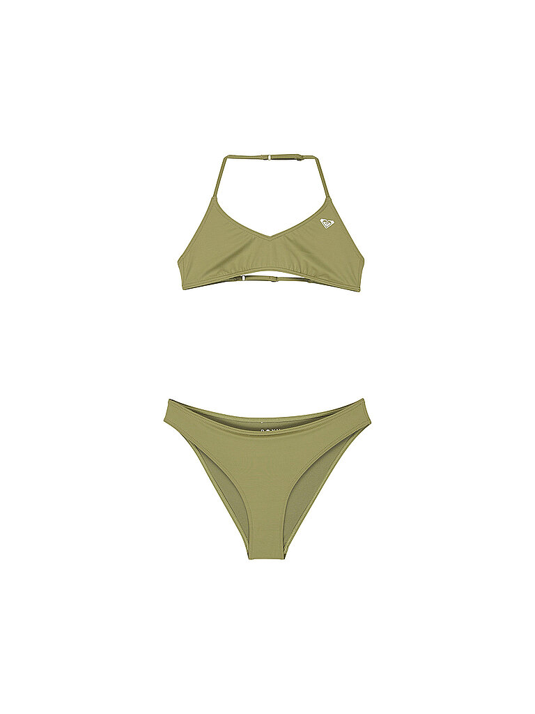Roxy Bikini Solid Active Recycelter Stoff Gruen