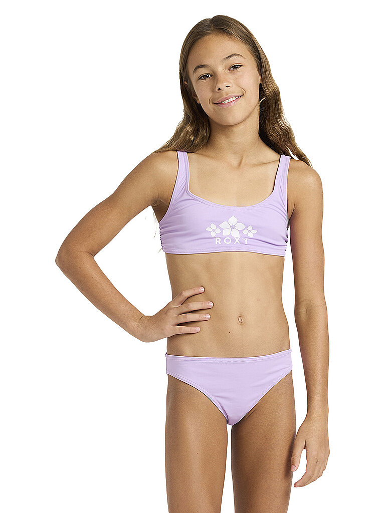 Roxy Bikini Solid Active Recycelter Stoff Lila