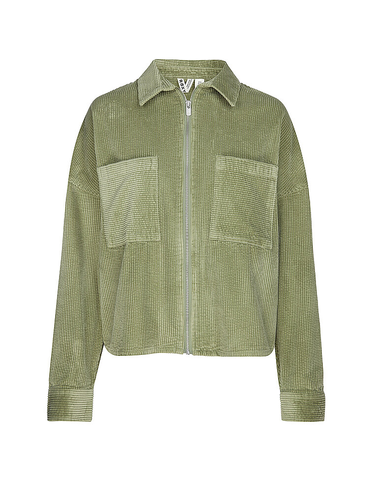 Roxy Jacke Chilled Out Cord Baumwolle Olive