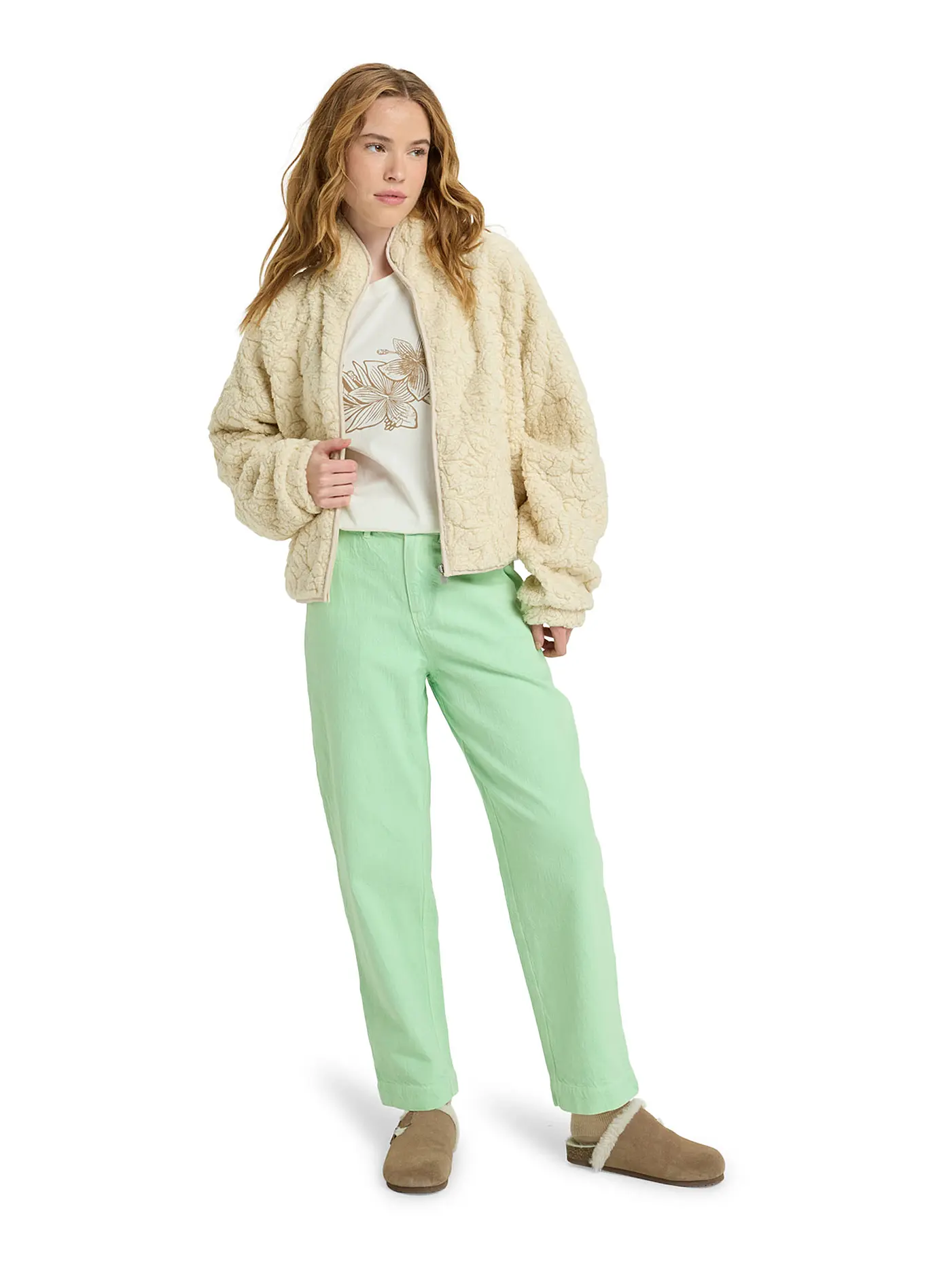ROXY | Damen Fleecejacke Blurry Cloud | creme