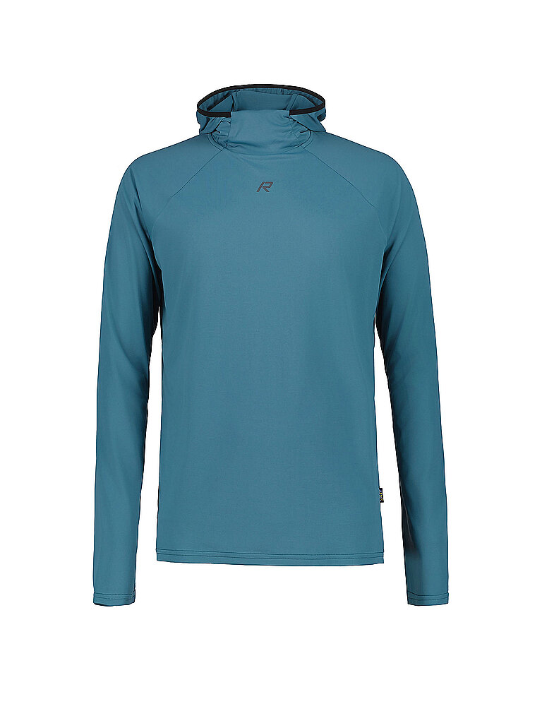 RUKKA Laufshirt Normal Fit 4-Wege-Stretch Kapuze Petrol