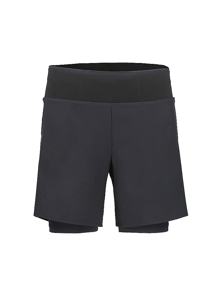 RUKKA Laufshorts Musku 2in1 Elastischer Bund Schwarz
