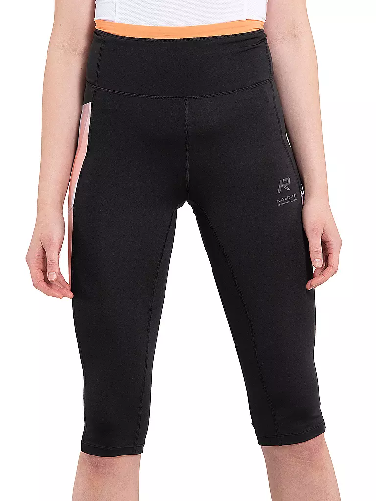 RUKKA | Damen Lauftight Mouru 3/4 | schwarz