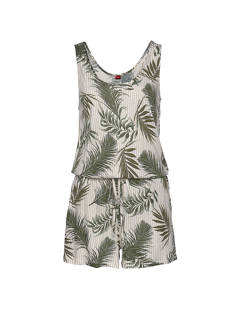 S.OLIVER | Jumpsuit Leaf | grün