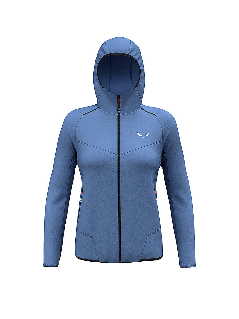 Salewa Softshell Hoodie 4-Wege-Stretch Hellblau