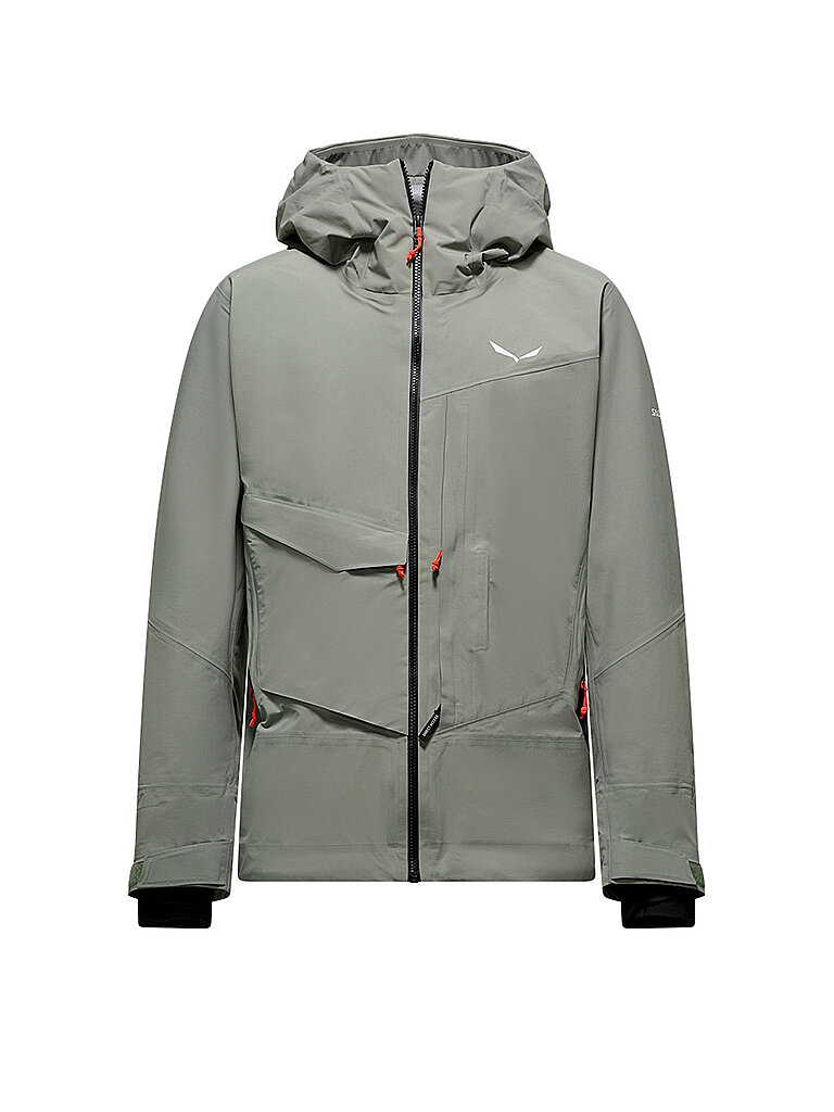 Salewa Jacke Tourenjacke 3L PTX Helmtauglich Hellgrau