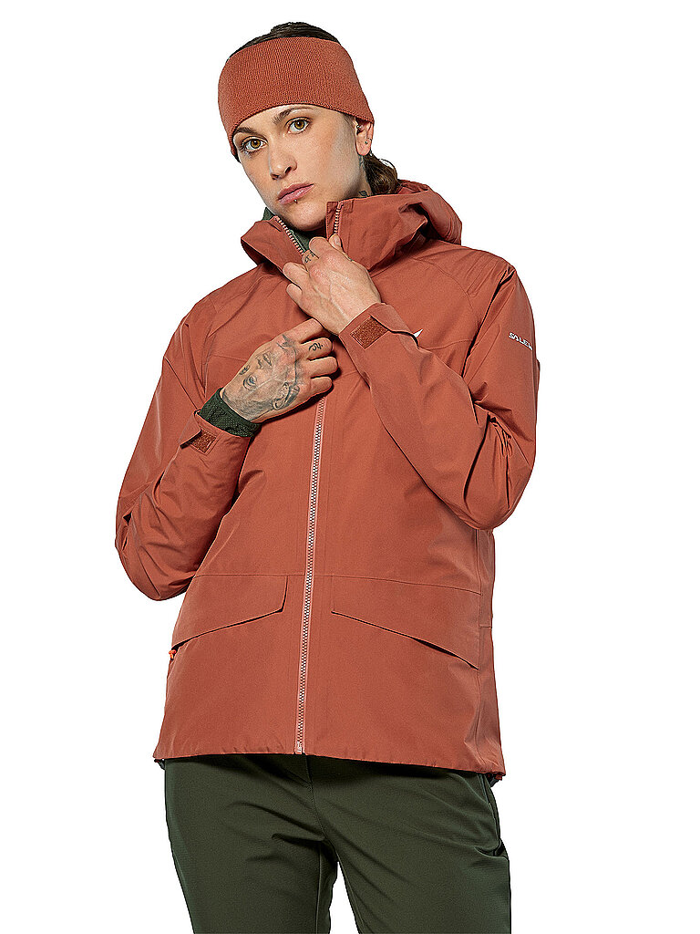 Salewa Wanderjacke Hoodie Gore-Tex Rot