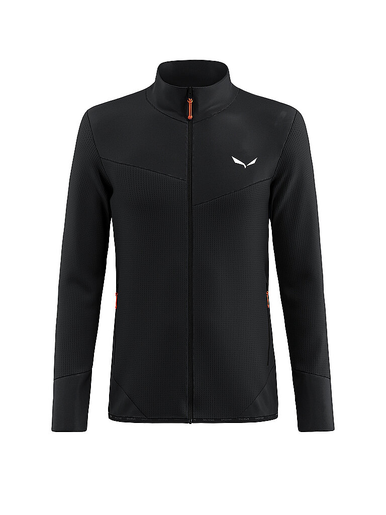Salewa Fleecejacke Midlayer Waffle Hybrid Schwarz
