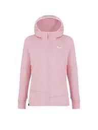 SALEWA | Damen Touren Fleecejacke Puez Polarlite Hoodie | rosa