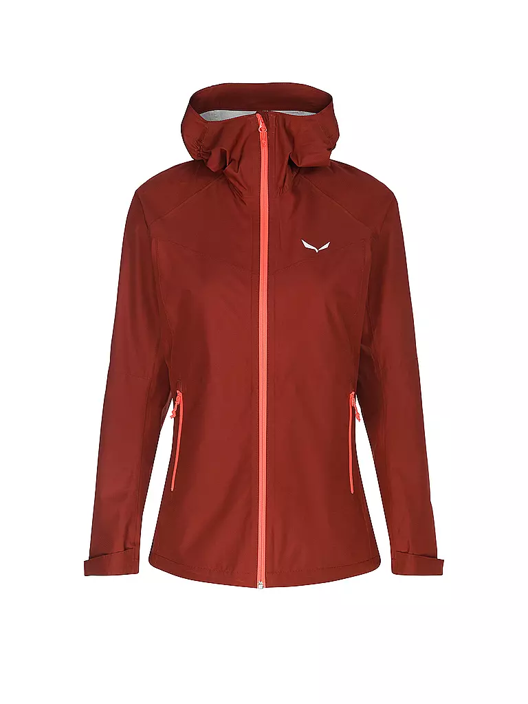 SALEWA | Damen Wanderjacke Puez Aqua Powertex Hoodie | dunkelrot