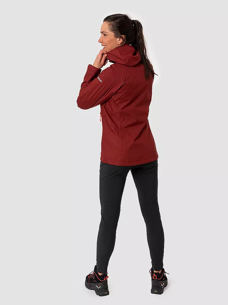 SALEWA | Damen Wanderjacke Puez Aqua Powertex Hoodie | dunkelrot