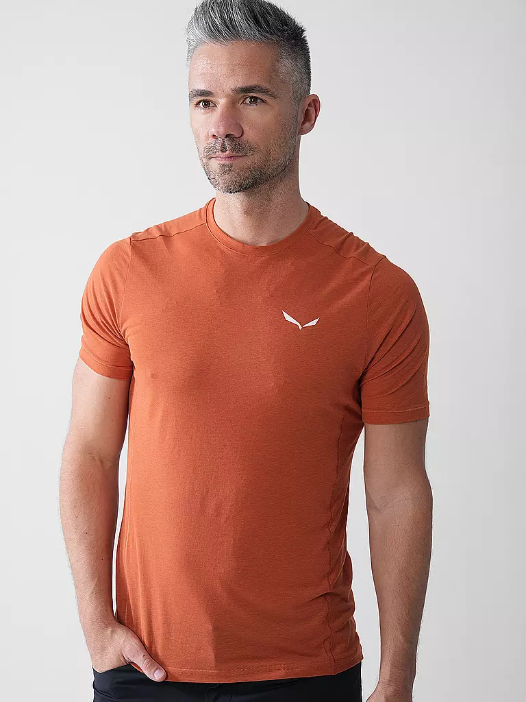 SALEWA | Herren Funktionsshirt      Herren     Baselayers & T-Shirts     T-Shirts Puez Melange Dry'Ton | orange